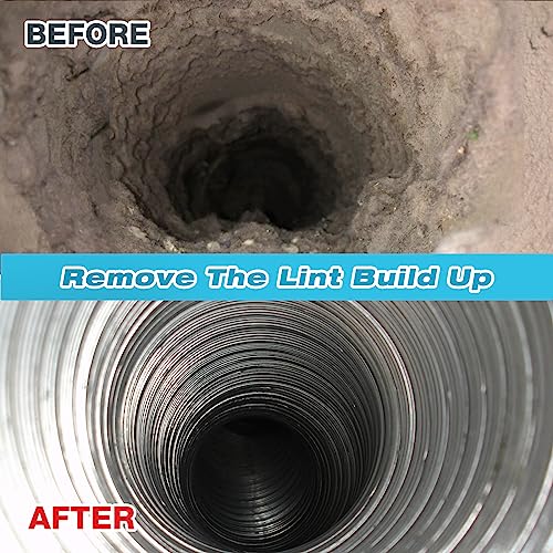 Sealegend 50 Feet Dryer Vent Cleaner Kit/Lint Remover/Fireplace Chimney Brushes/Upgraded Flexible Quick-Snap Brush with Drill Attachment for Easy to use/Cleaning Tools Use with or Without Power Drill - size: 50FT