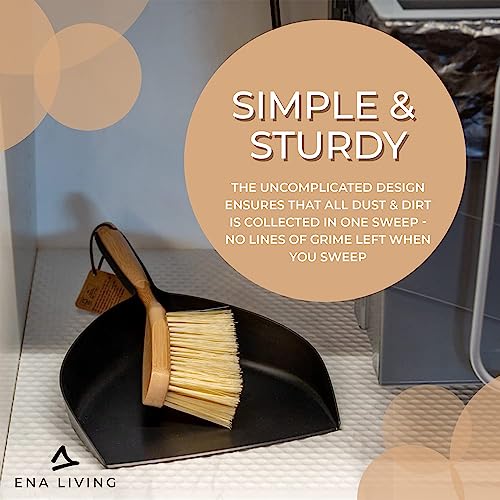 Bamboo Dust Pan & Brush Set, Portable Dustpan & Brush, Perfect For Household Cleaning, Sturdy & Effective Dust Pan, Bamboo Sweeping Brush - Standard - size: Standard