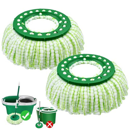 Tornado Spin Mop Head ONLY Compatible with 𝗡𝗲𝘄 𝗟𝗶𝗯𝗺𝗮𝗻 𝐓𝐨𝐫𝐧𝐚𝐝𝐨 𝗦𝗽𝗶𝗻 𝗠𝗼𝗽 𝗦𝘆𝘀𝘁𝗲𝗺, Washable & Reusable Libman Mop Head Replacement Refill for Tornado Mop (NOT for Old Version) - size: 2 Pack