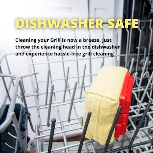 Grill Rescue BBQ Replaceable Cleaning Head, Bristle Free - Durable and Unique Grill Tools for Cast Iron or Stainless-Steel Grates, Barbecue Cleaner (Replaceable Head) - color: Replaceable Head