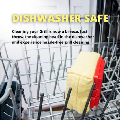 Grill Rescue BBQ Replaceable Cleaning Head, Bristle Free - Durable and Unique Grill Tools for Cast Iron or Stainless-Steel Grates, Barbecue Cleaner (Replaceable Head) - color: Replaceable Head
