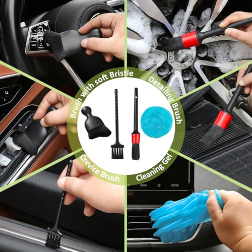 Qydipclin 10pcs Windshield Cleaner Tool, Car Window Cleaning Wash Kit with 4 Reusable Microfiber Pads 1 Spray Bottle and Extendable Handle Auto Glass Wiper Kit, Green - color: Green
