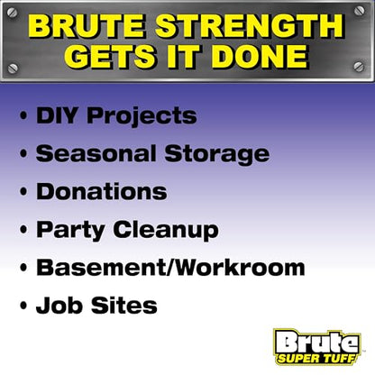 Brute Super Tuff Heavy Duty 2.0 MIL Contractor Bags, Large Trash Bags, Twist Tie Closure, Black, 42 Gallon, 20 Count - size: 20 Count (Pack of 1), style: Contractor (42 Gallon)