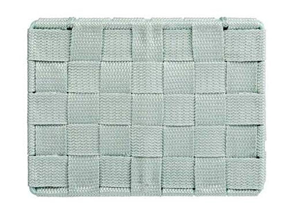WENKO Storage Adria Mint-Bathroom Basket with lid, Polypropylene, Green, 19 x 14 x 10 cm - color: Green