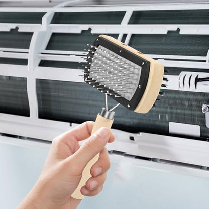 CANIPHA 3Pcs Air Conditioner Condenser Fin Cleaning Brush Refrigerator Coil Cleaning Brush Supplies, Stainless Ac Coil Cleaner, Evaporator Coil Cleaner, Mini Split Cleaning Kit Fridge Cleaner Tool - color: 3pcs