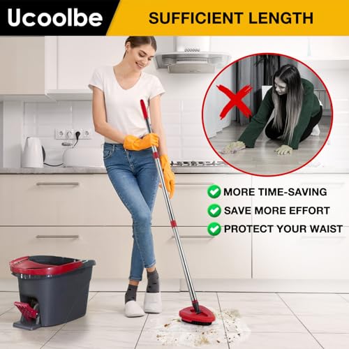 Spin Mop Scrub Brush for O-Cedar EasyWring 1 Tank System, Scrubber Brush Replacement Head with Stiff Bristle, Great for Bathroom, Kitchen, Pool, Glass and Tile Walls, No Include Mop Handle and Base - size: 1-Tank Scrub Brush(1pcs)