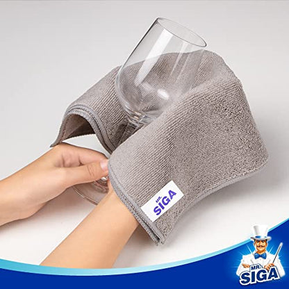 MR.SIGA Microfiber Cleaning Cloth, Pack of 6, Size: 13.8" x 15.7" - size: 13.8 x 15.7 inch
