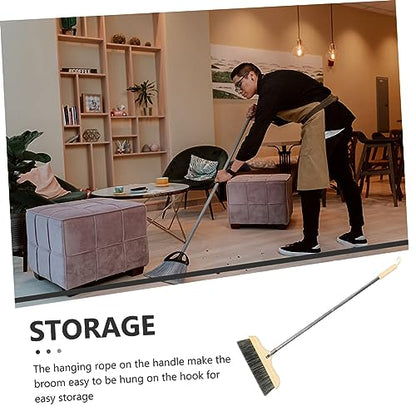 Cabilock Soft Bristle Broom with Handle Long Handle Floor Brush for Home Kitchen Outdoor Cleaning Static Bristles for Sweeping Pet and Dirt Hardwood and Carpet Floors