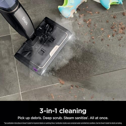 Shark Steam Pickup 3-in-1 Steam Mop Pickup Debris, Deep Scrubs, Steam, & Sanitizes Sealed Hard Floors - All At Once, Lightweight Steam Cleaner for Home with Sealed Hard Floors (Renewed) (Navy) - color: Navy
