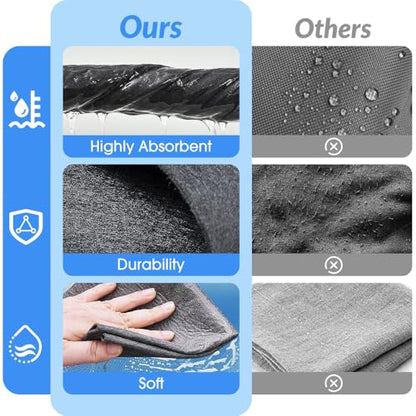 Multifunctional Magic Cloth, Reusable Thickened Magical Cleaning Cloth, Streak Free Magical Microfiber Cleaning Cloth, Suitable for Glass,Window, Kitchen, Cars (5PC) - color: 5pc