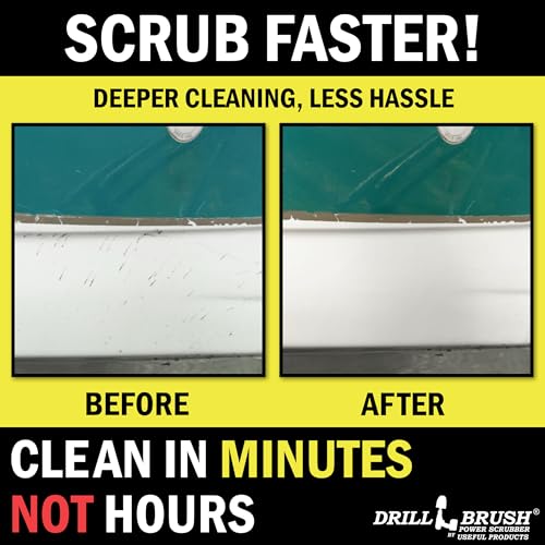Drillbrush Wheel Cleaning Auto Scrubber Brush - Powerful Drill Attachment for Cleaning Crevices/Gaps - Automotive Detailing Carpet Scrubber Brush for Boats, Cars, Trucks - Tile Grout Cleaner Tool - color: White, Green, Blue, Red