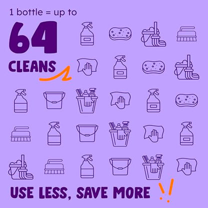 Originally Yellow Lavender Vinegar For Cleaning Purpose | USA Made All Purpose Cleaner | Use as a Floor, Glass, Kitchen, & Bathroom Cleaner | Plant Derived Vinegar half Gallon| 64 Oz - size: 64 Fl Oz (Pack of 1)