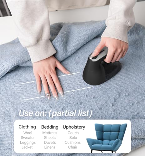 Bymore Fabric Shaver, Lint Shaver for Clothing Furniture Shaver, Sweater Defuzzer Pill Remover Shaver, Lint Remover for Clothing Fuzz-Black - color: Black