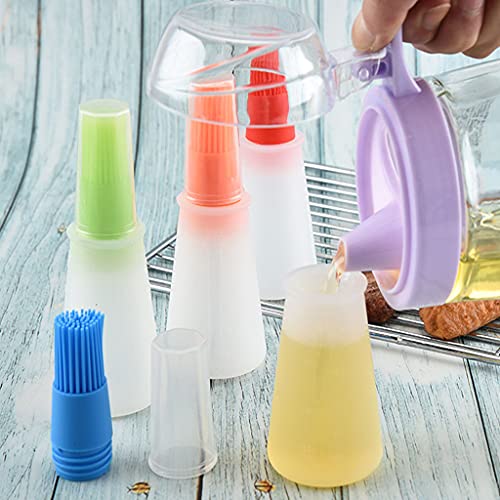 Silicone Oil bottle brush，BBQ/Pastry Basting Brushes,Silicone Cooking Grill Barbecue Baking Pastry Oil/Honey/Sauce Bottle Brush (4 PCS,green) - color: 4 PCS,green
