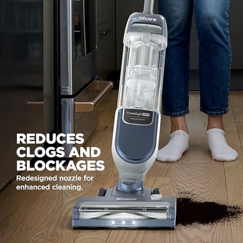 Shark Freestyle Max Cordless Upright Vacuum, Multi-Surface Cleaning, Lightweight, Easy Maintenace, with Large Dust Cup and 2-Speed Brushroll, LED Headlights, Stone, SV2002HST - color: Stone