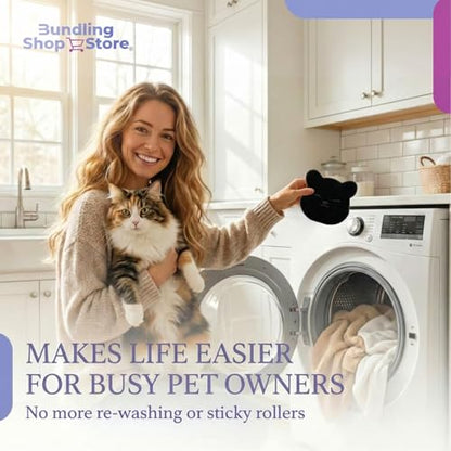 Laundry Pet Hair Catcher for Washing Machine - Keep Clothes Clean and Fur-Free with This Easy Pet Hair Remover That Stops Dog and Cat Shedding from Sticking During Wash and Dry Cycles - (Pack 15)