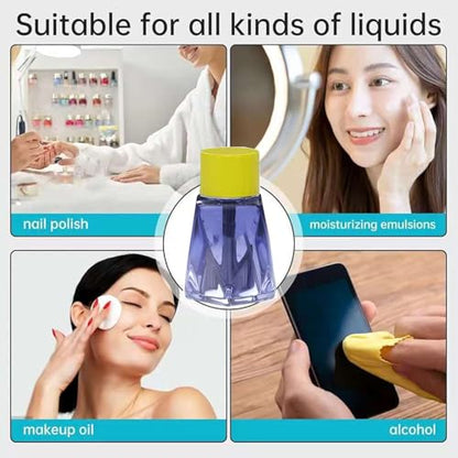 5 Oz/ 150ml Glass Push Down Pump Dispenser Bottle With Cap Push Down Glass Empty Pump Dispenser for Alcohol Makeup Clear Refillable Bottle Hand Pumping Press Container (2Pcs-Square Shaped) - color: Clear - 150ml - Square - 2pcs