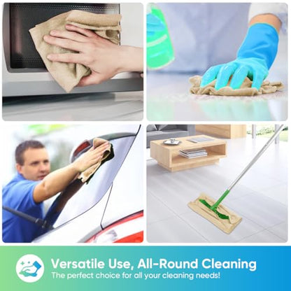 HOMEXCEL Brown Microfiber Cleaning Cloths, 20 Pack Cleaning Rags - Lint Free & Scratch-Free Microfiber Towels for Cars, House & Kitchen, Absorbent Cleaning Towels, 11.5 x 11.5 Inch - color: Brown