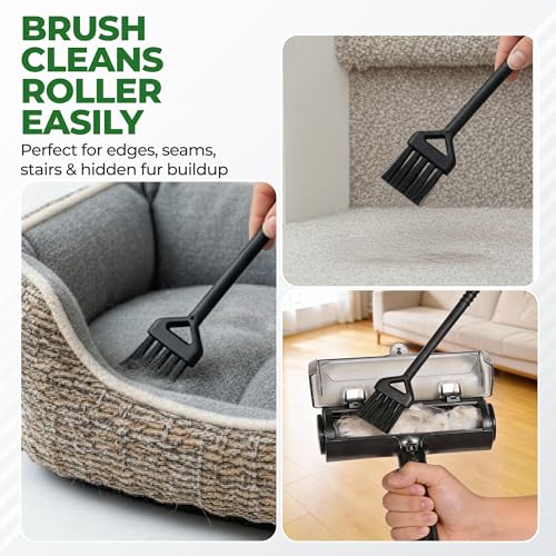 5-Piece Pet Hair Remover Kit for Dogs & Cats – Reusable Lint Roller, Deshedding Grooming Glove & Fur Remover for Couch, Furniture, Carpet, Clothes & Car Seats