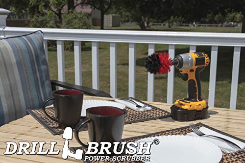 Outdoor Small Scrub Brush - Patio Cleaning Scrub Brush - Concrete Pools Cleaning Brush - Garden Statue Cleaning Tools - Monuments and Headstone Restoration Kit - Granite Cleaning Brush for Home Use - color: Red