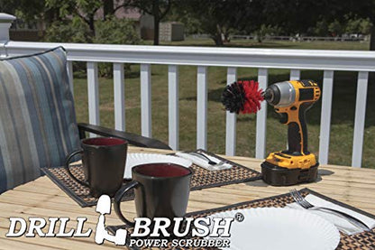 Outdoor Small Scrub Brush - Patio Cleaning Scrub Brush - Concrete Pools Cleaning Brush - Garden Statue Cleaning Tools - Monuments and Headstone Restoration Kit - Granite Cleaning Brush for Home Use - color: Red