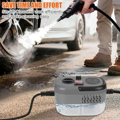 Foandbevi Steam Cleaner 2500W High Pressure Steamer for Cleaning, Car Steamer Handheld Steam Cleaner for Home Use, Steam Cleaner for Upholstery, Kitchen, Bathroom, Grout - color: Grey