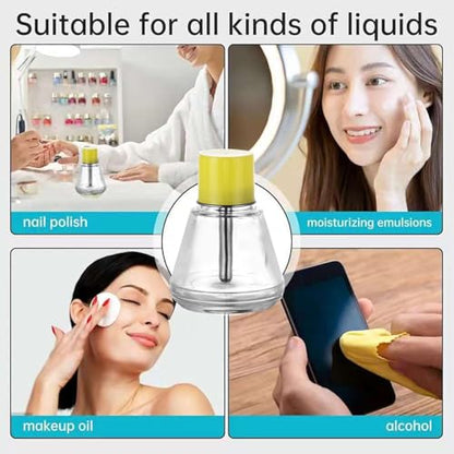 5 Oz/ 150ml Glass Push Down Pump Dispenser Bottle With Cap Push Down Glass Empty Pump Dispenser for Alcohol Makeup Clear Refillable Bottle Hand Pumping Press Container - color: Clear - 150ml - Round - 1pcs