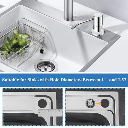 Ouest Dish Soap Dispenser for Kitchen Under Built-in Soap Dispenser Pump Bathroom with 300ML Bottle Electroplated - color: Electroplated-bottle