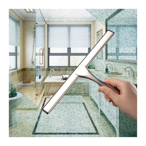 All Purpose Shower Squeegee for Doors Bathroom Window and Car Glass-Stainless Steel 10 Inches Cleaning