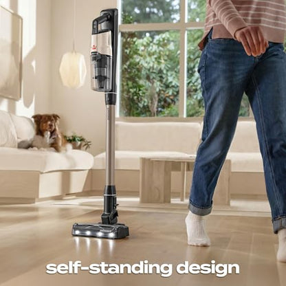 Bissell PowerClean FurGuard Self-Standing Cordless Vacuum w/Self-Cleaning Brush Roll, Wall Mount, Upholstery Tool & Bright Headlights, Amazon Exclusive Limited Edition Color, Coastal Clean, 4039A - style: PowerClean FurGuard Coastal Clean