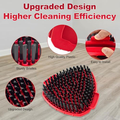 Mop Scrub Brush & Replacement Base for O-Cedar EasyWring 1-Tank | Heavy duty stiff bristle replacement triangle brush & base combo, perfectly fits O-Cedar EasyWring 1-Tank spin mop - size: 1 Scruber + 1 Base