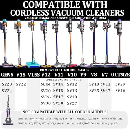 Attachment Kit for Dyson Gen5 V15 V15s V12 V11 V10 V9 V7 V8 Detect Cyclone Torque Drive Absolute Animal Cordless Vacuum Cleaner,Home and Car Cleaning Brush Acccessories - size: B:Traceless+Attachment Kit