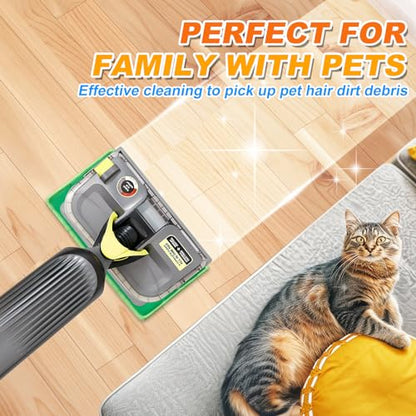 Vacmop Pads Refills Compatible with Shark VacMop, MyKEEPOW Mop Pads for Shark Vac mop VM252 VM251 VM200 VM200C VM190 VM252C QM250 VM250 VC205 Hardwood Floor Vacuum, Reusable Dirt Chamber(2+2+2+1 Pack) - color: Green&blue,1+2+4 Pack
