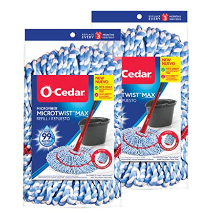 O-Cedar MicroTwist MAX Microfiber Refill (Pack of 2) - size: 2 Pack