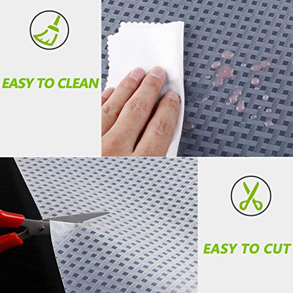 HooTown Shelf Liner Kitchen Cabinet Drawer Mats 23.6 Inch Wide x 393.7 Inch Long, Non Slip EVA Plastic Water Resistant Pad for Bathroom Drawers,Shoe Shelves, Under Sink, Clear - color: Diagonal Pattern Transparent, size: 23.6"W x 393.7"L