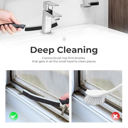 TQRR Cleaning Brush-Hard Crevice Cleaning Brushes, Multifunctional Window Groove Brushes, Grout Brush, Cleaning Tool for Bathroom, Kitchen, Toilet, Tile, Sink, Home (6, Blue) - color: Blue