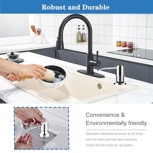 Ouest Dish Soap Dispenser for Kitchen Under Built-in Soap Dispenser Pump Bathroom with 300ML Bottle Electroplated - color: Electroplated-bottle