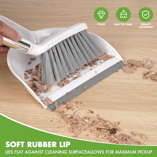 Small Broom and Dustpan Set, Dustpan and Brush Set, Small Brush and Dustpan Set, Hand Broom and Dustpan Set, Mini Handheld with Home, Desktop, Kitchen, pet