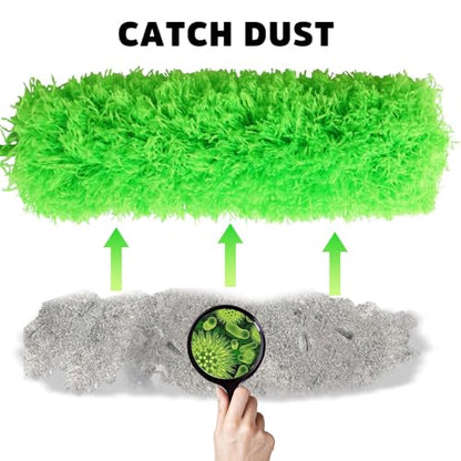 Ceiling Fan Cleaner Duster, Bafezoze Extendable Long Duster for High Ceilings, Telescoping Tall Extension Pole Green - size: Fan Duster Green 3PCs