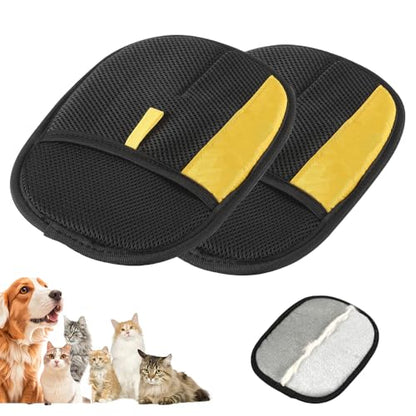 Pet Hair Removal Glove for Cats & Dogs, 2025 New Pet Hair Remover Electrostatic Gloves Pet Hair Remover Glove for Couch, Furniture, Carpet, Curtain, Washable Reusable Animal Fur Removal Tool (2PCS) - color: 2PCS