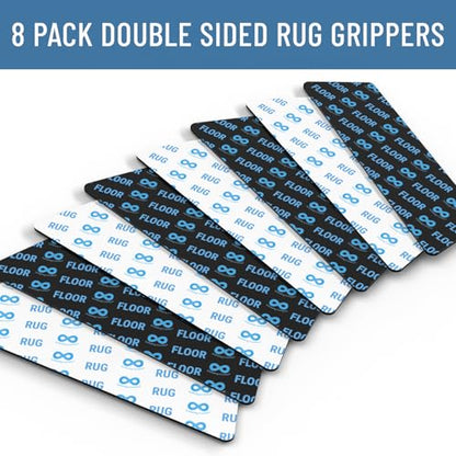 Travel Pet Hair Removal Tool & Rug Gripper – Portable Fur Remover and Anti-Slip Rug Tape to Keep Floors Clean and Secure