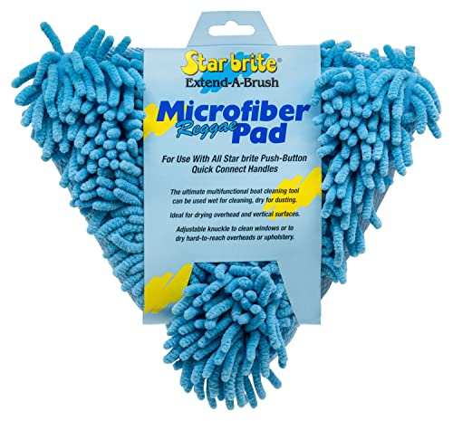 STAR BRITE Reggae Wet/Dry Pad - Super Absorbent Microfiber for Boat, Car & RV - Scratch-Free Cleaning with Articulated Base (040128) - style: Reggae Wet/Dry Pad