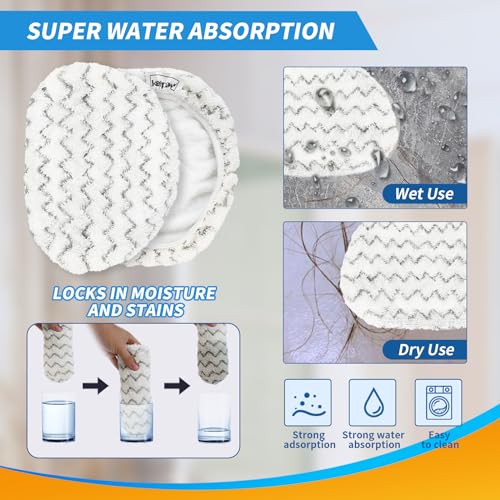 KEEPOW 5 Pack 1940 Pads Compatible with Bissell Powerfresh 1806 1940 1544 1440 2075A 2685A 1940W 19404 Series, Model 19402 19408 1940a 1940f 1940q 1940t B0006 B0017, Part #5938#203-2633 - color: 5 Grey