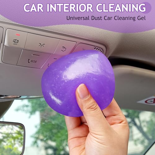 TeSabMi Car Cleaning Gel Car Cleaning Putty Car Putty Car Interior Cleaner Car Slime Car Detailing Kit Car Accessories Gifts for Men Women Stocking Stuffers Purple - color: Purple