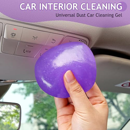 TeSabMi Car Cleaning Gel Car Cleaning Putty Car Putty Car Interior Cleaner Car Slime Car Detailing Kit Car Accessories Gifts for Men Women Stocking Stuffers Purple - color: Purple