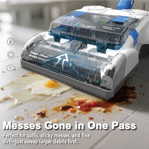 ZenFloor Cordless Hard Floor Cleaner Machine, Floor Scrubber with Power Bristle Brush Roll, Lightweight, Fast Dry, Ideal for Hardwood, Tile, Vinyl, Laminate｜One-Quick Battery Ecosystem