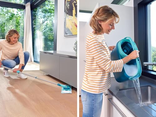 Leifheit Floor mop, Turquoise, 47 x 28 x 33 - style: Clean Twist M Ergo Mobile 2.0