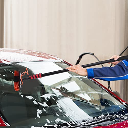 Water Fed Pole Kit,20 Feet Reach Solar Panel Cleaning Brush,Window Glass Solar Panel Cleaning System Washing Equipment Tool & Spray Washer Water Fed Pole w/Squeegee