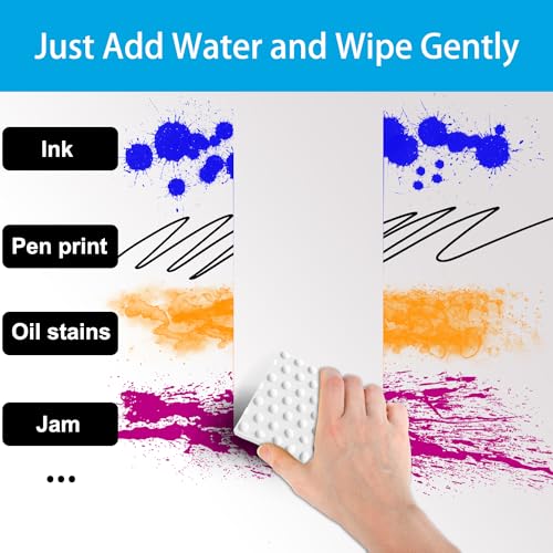 SmilinFit Magic Sponge Erasers, 100 Pack 2X Density Stronger Melamine Sponge Foam Pads, Multi-Functional Household Cleaning Cleaner for Kitchen, Bathroom, Bathtub, Sink, Wall Cleaner - size: 100PCS