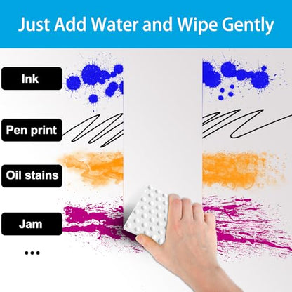 SmilinFit Magic Sponge Erasers, 100 Pack 2X Density Stronger Melamine Sponge Foam Pads, Multi-Functional Household Cleaning Cleaner for Kitchen, Bathroom, Bathtub, Sink, Wall Cleaner - size: 100PCS